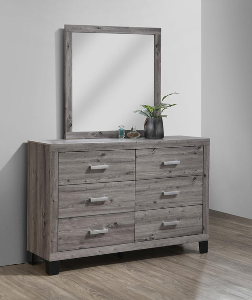 B377 - Dresser And Mirror Closeout Special - Dark Gray - Stylish Home Furniture