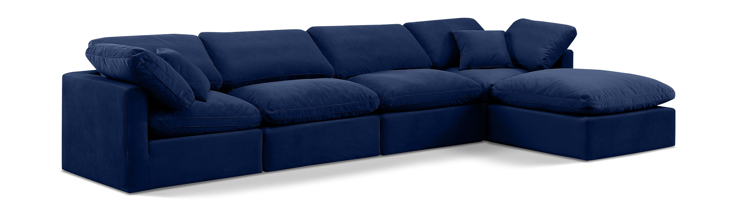 Indulge - Velvet 5 Piece Modular Sectional With Chaise