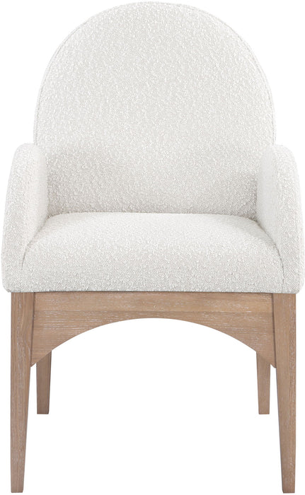 Waldorf - Boucle Dining Arm Chair With Natural Legs