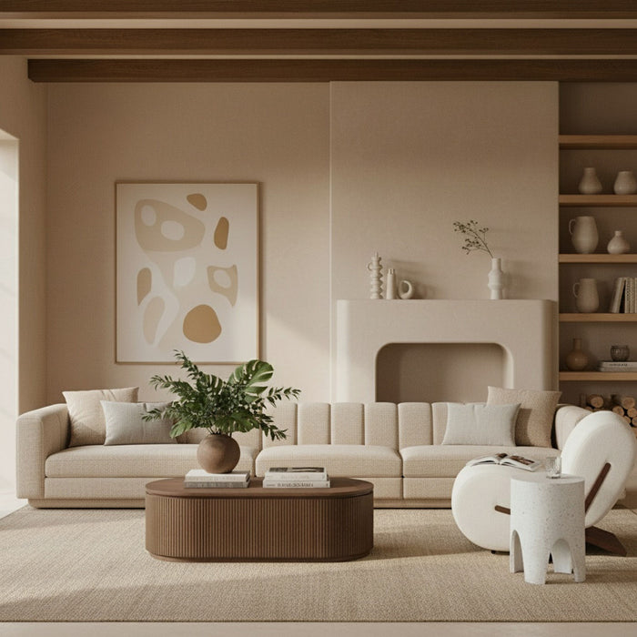 Modari - Sectional - Beige - Stylish Home Furniture