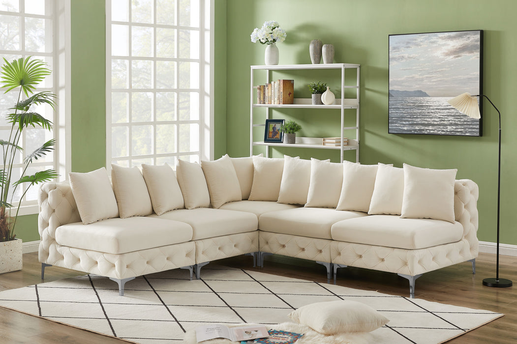 Tremblay - Modular Sectional 5 Piece - Cream - Modern & Contemporary