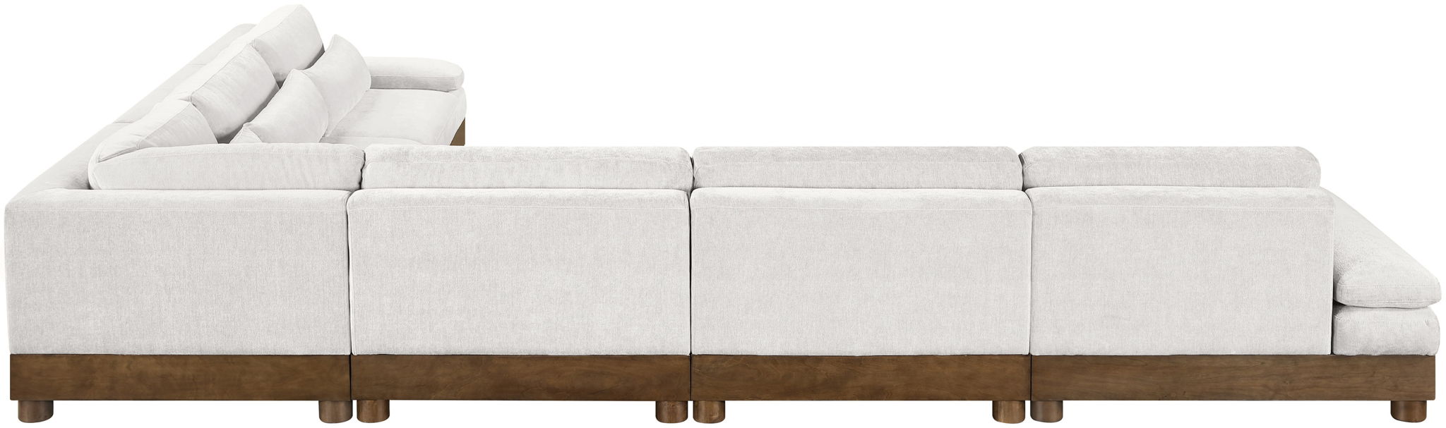 Turin - Chenille Fabric Upholstered Modular Sectional - Cream - Stylish Home Furniture