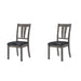 Nathan - Fan Back Chair With PU Seat (Set of 2) - Gray Oak - Stylish Home Furniture