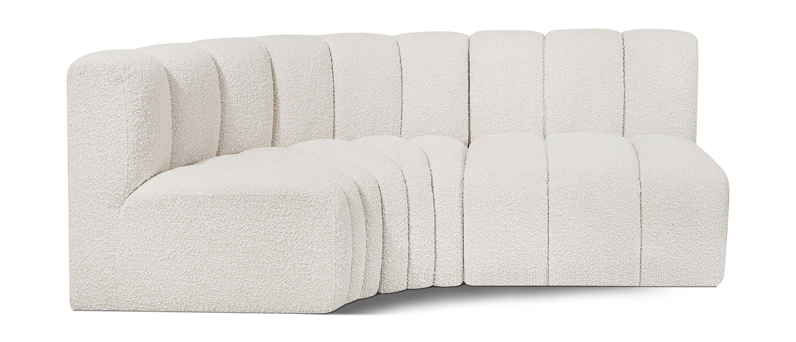 Arc - Boucle Fabric 3 Piece Sofa
