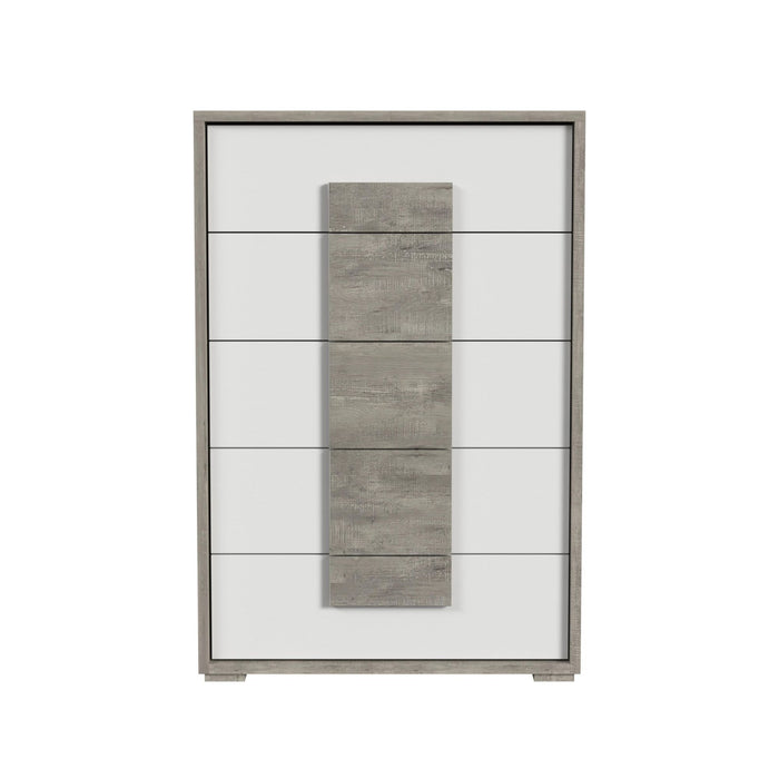 San Matteo - 5-Drawer Chest - Gray - Stylish Home Furniture