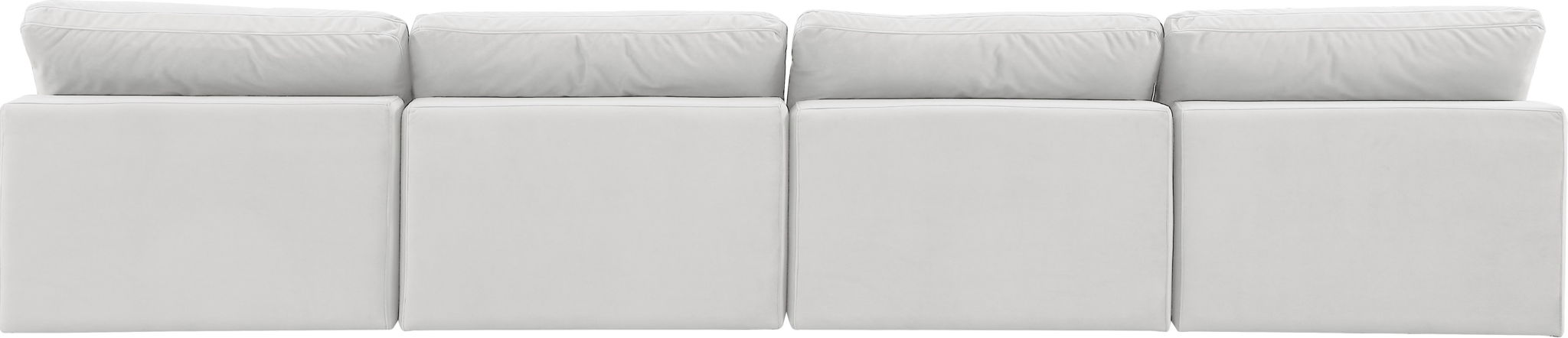 Comfy - Velvet Modular Armless Sofa 4 Seats