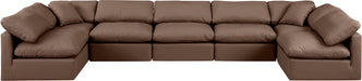 Indulge - Faux Leather 7 Piece Modular U-Shaped Sectional - Stylish Home Furniture