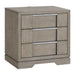 Kelis - 3 Drawer Nightstand With USB - Gray - Stylish Home Furniture