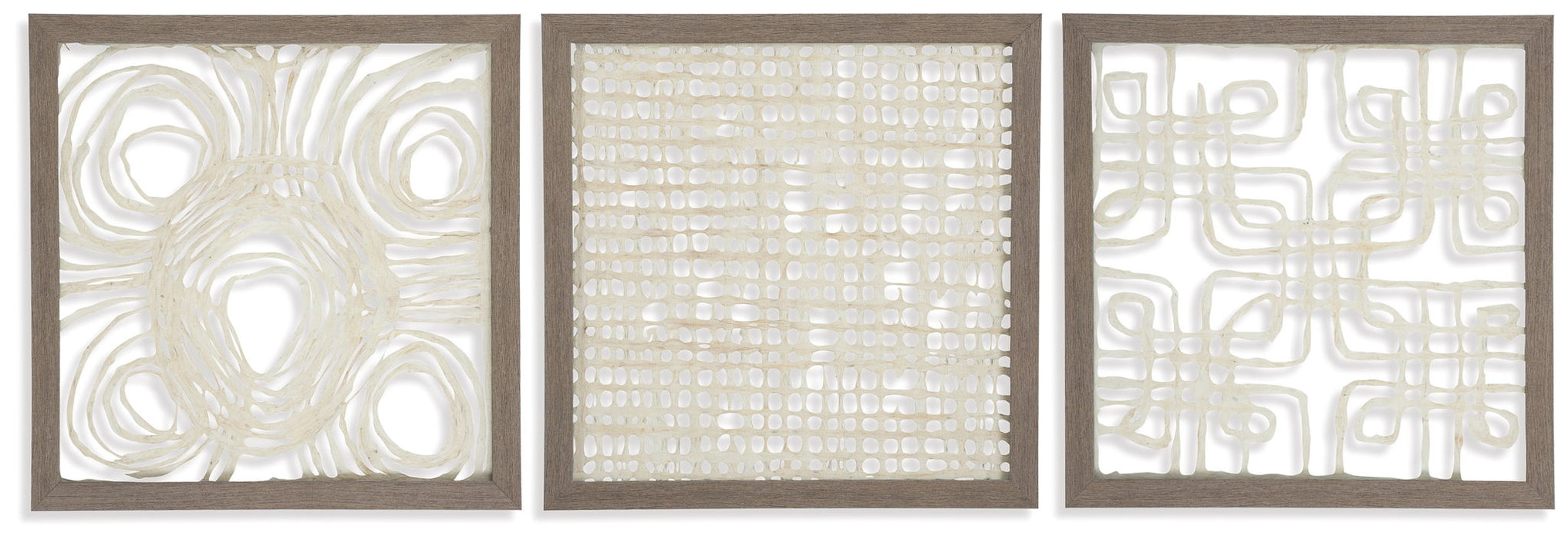Odella - Wall Decor Set (Set of 3) - Cream / Taupe - Stylish Home Furniture