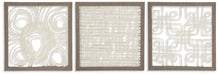 Odella - Wall Decor Set (Set of 3) - Cream / Taupe - Stylish Home Furniture