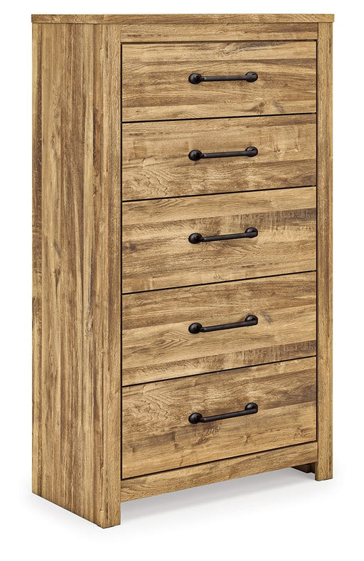 Maystonna - Five Drawer Chest - Brown - Stylish Home Furniture