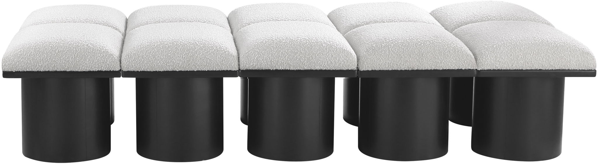 Pavilion - 10 Piece Modular Bench With Black Base