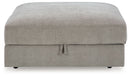 Aslan Court - Ottoman With Storage - Pebble - Stylish Home Furniture
