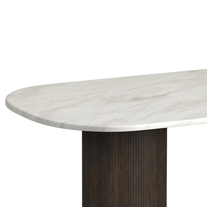 Sylvie - Oval Dining Table With Faux Marble Top - Stylish Home Furniture