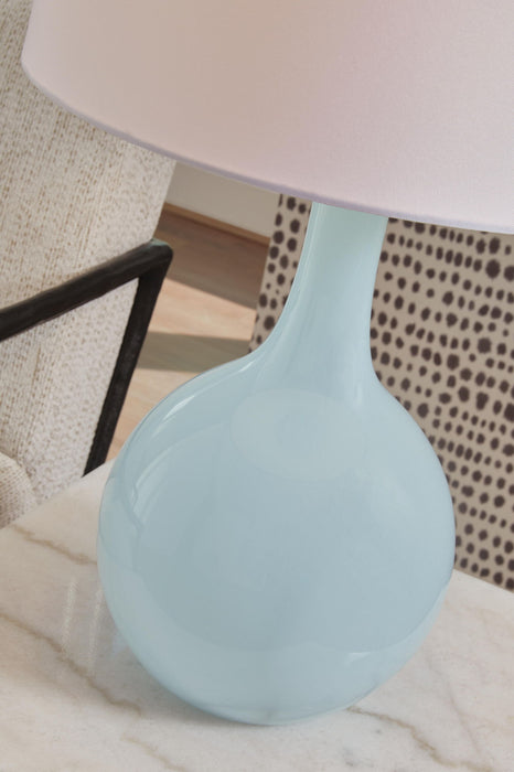 Rylanton - Glass Table Lamp - Aqua - Stylish Home Furniture