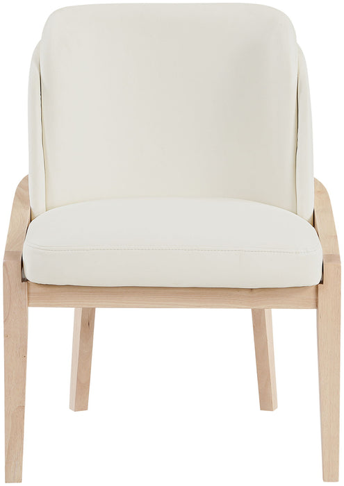 Navo - Faux Leather Upholstered Dining Chair - Natural Base
