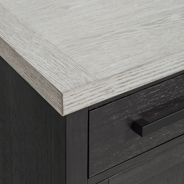 Axel - Server - Light Gray / Espresso - Stylish Home Furniture