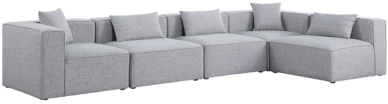 Cube - Linen 5 Piece Modular Sectional