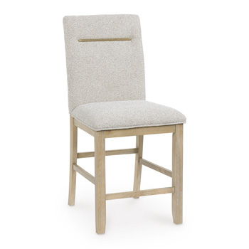 Lasinger - Upholstered Barstool (Set of 2) - Light Brown - Stylish Home Furniture