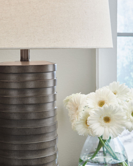 Neilett - Poly Table Lamp (Set of 2) - Antique Brown - Stylish Home Furniture