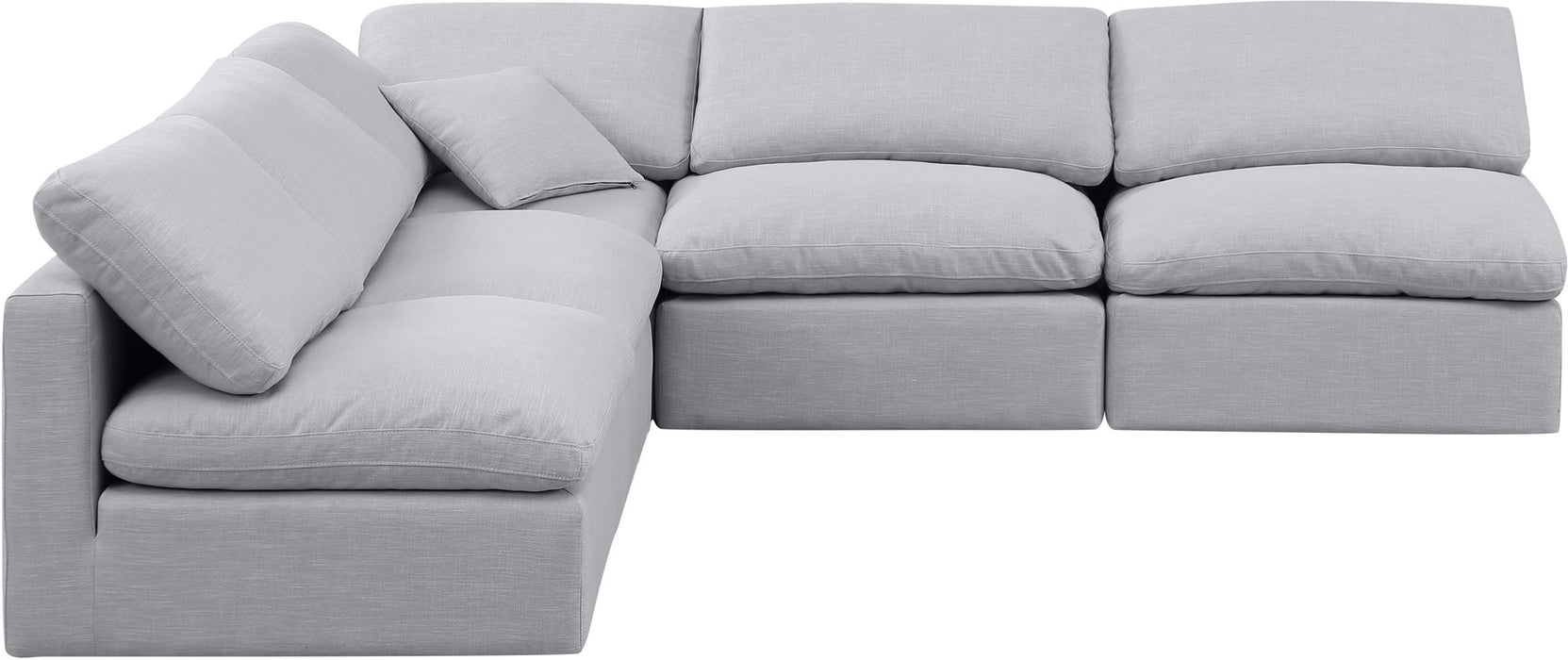 Indulge - Linen 5 Piece Modular Corner Armless Sectional - Stylish Home Furniture