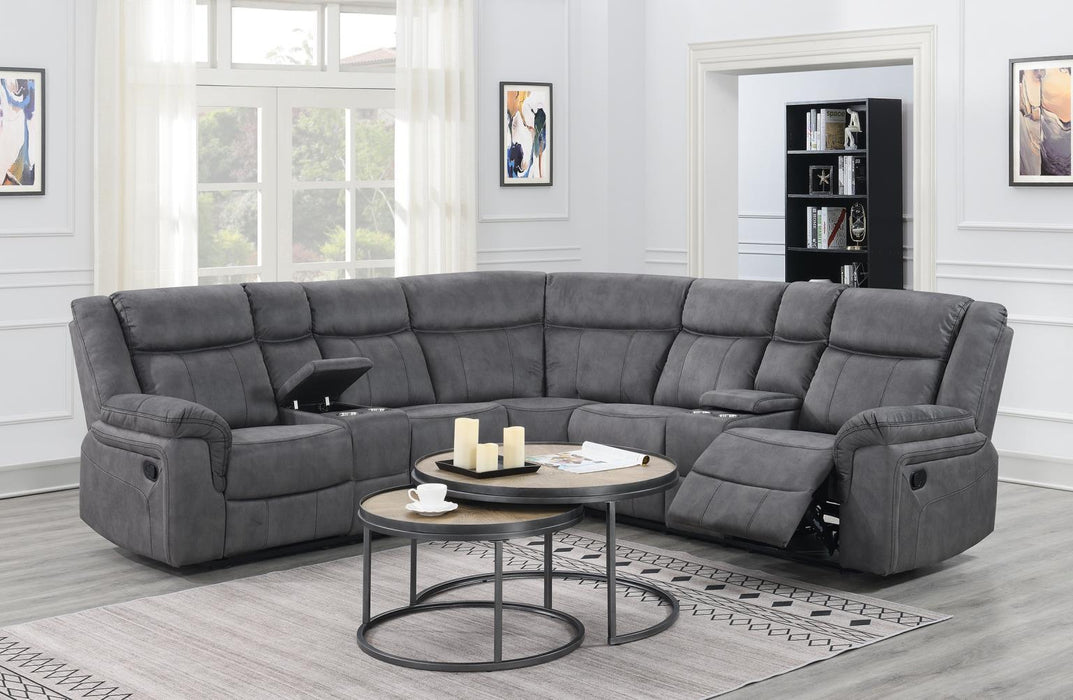U91 - 3 Piece Reclining Sectional - Gray