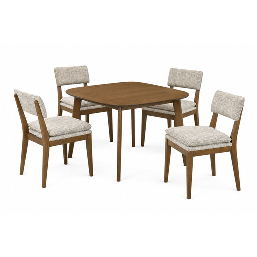 Miller - 39" Square Dining Table With 4 Side Chairs - Walnut - Stylish Home Furniture