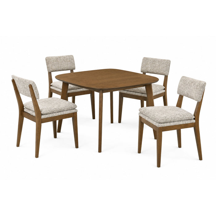 Miller - 39" Square Dining Table With 4 Side Chairs - Walnut - Stylish Home Furniture