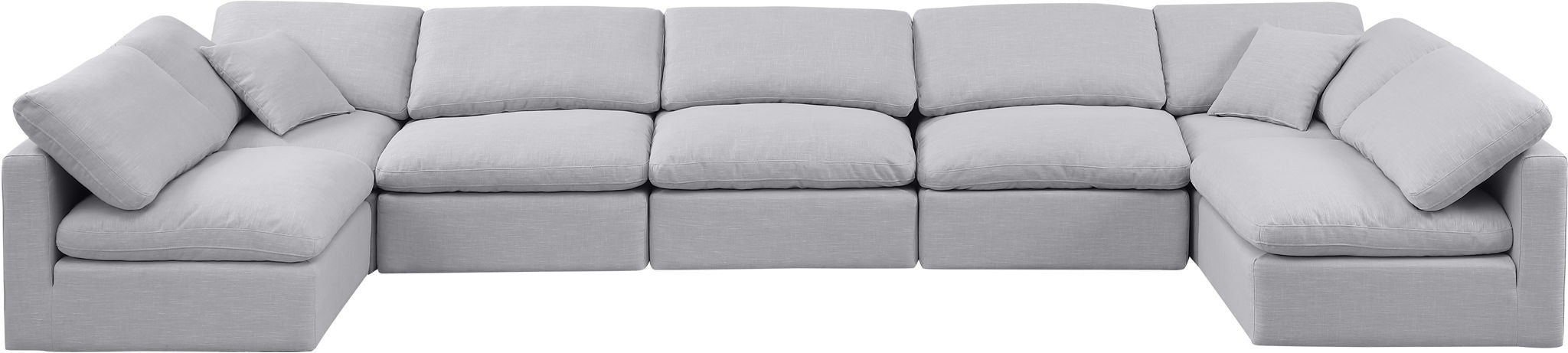 Indulge - Linen 7 Piece Modular U-Shaped Sectional - Stylish Home Furniture
