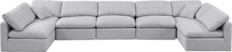 Indulge - Linen 7 Piece Modular U-Shaped Sectional - Stylish Home Furniture
