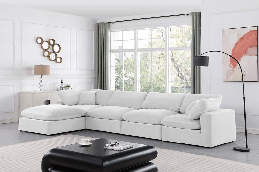 Comfy - 5 Piece Velvet Modular Sectional With Chaise