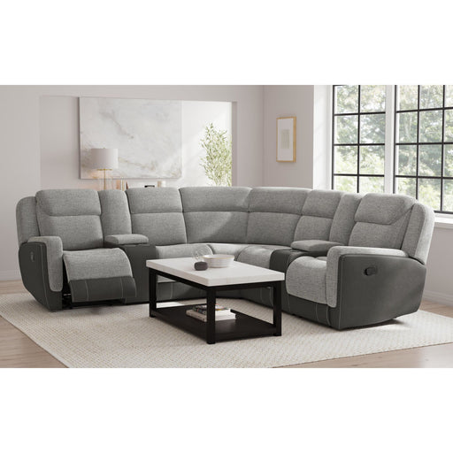 Hornet - 3 Piece Sectional Set With Console And 2 Recliners - Stylish Home Furniture
