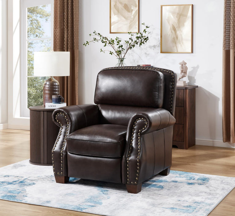 U212 - Faux Leather Recliner Chair - Brown