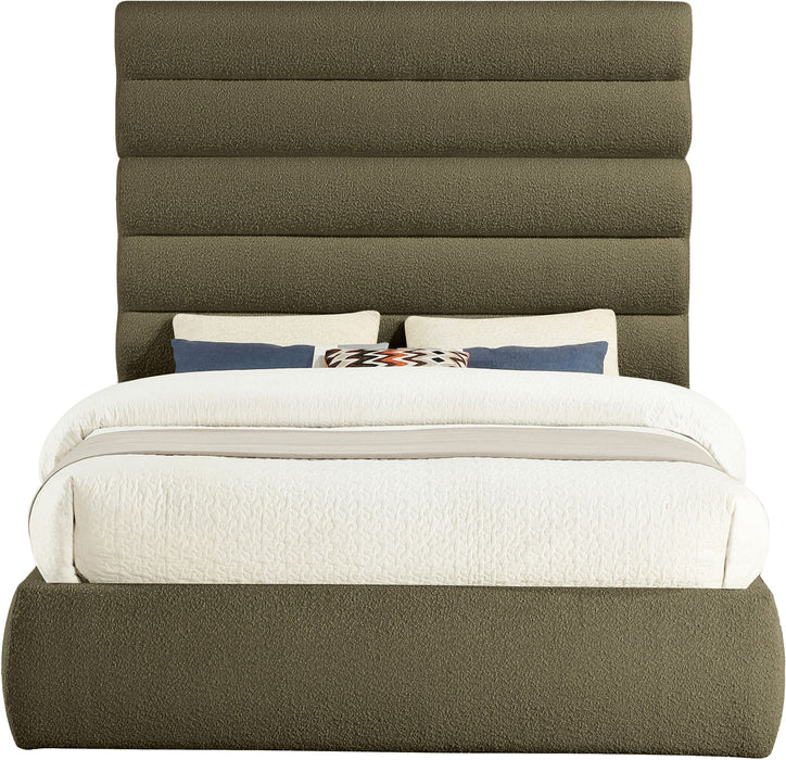 Adam - Boucle Fabric Bed With 70.5" Headboard - Stylish Home Furniture