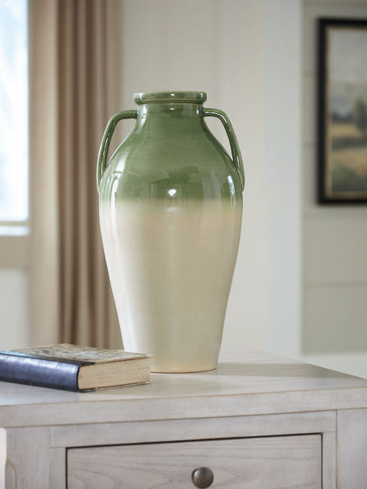 Andorbury - Vase - Green / Beige - Stylish Home Furniture
