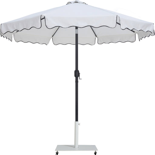 Amalfi - Aluminum Patio Umbrella - White Base / Black Pole