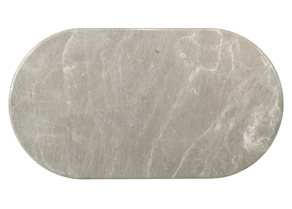 D071 - Rectangular Dining Table - Dark Walnut / Pandora Marble