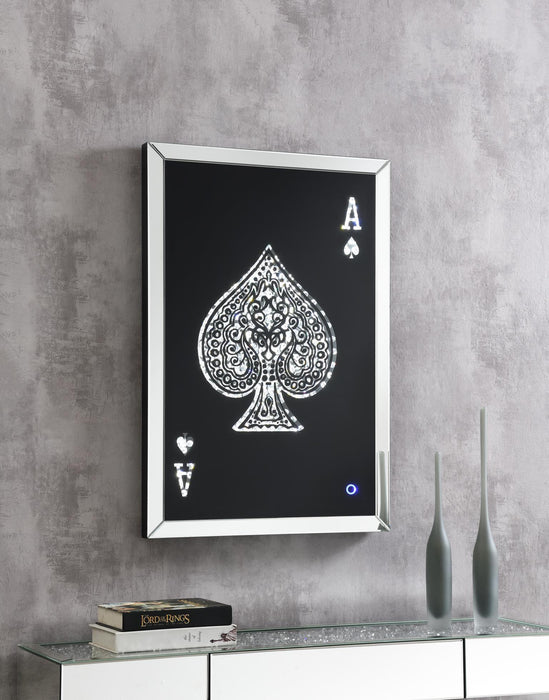 A2030 - LED Wall Art (Spade) - Pearl Silver