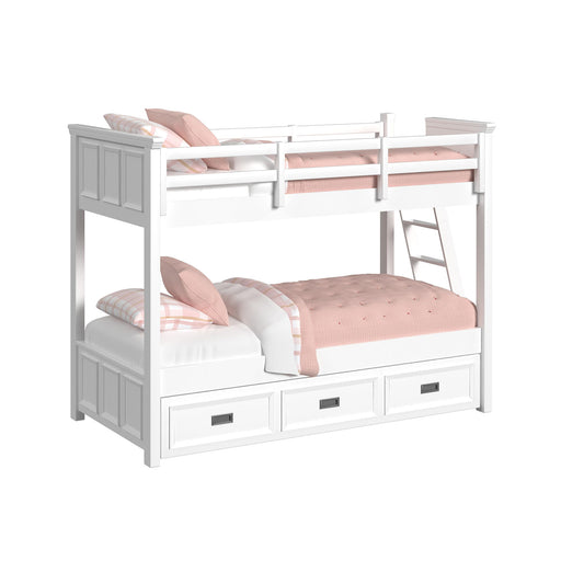 Hampton Kids - Bunk With Ladder And Trundle - Stylish Home Furniture