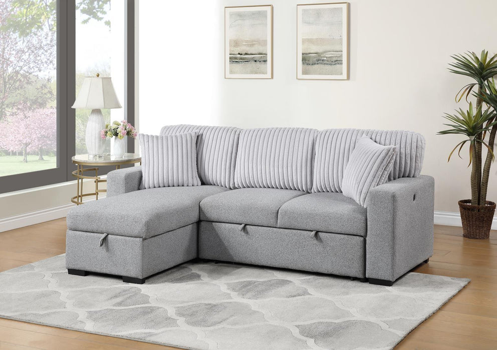 U390 - Sofa Chaise Sectional - Gray