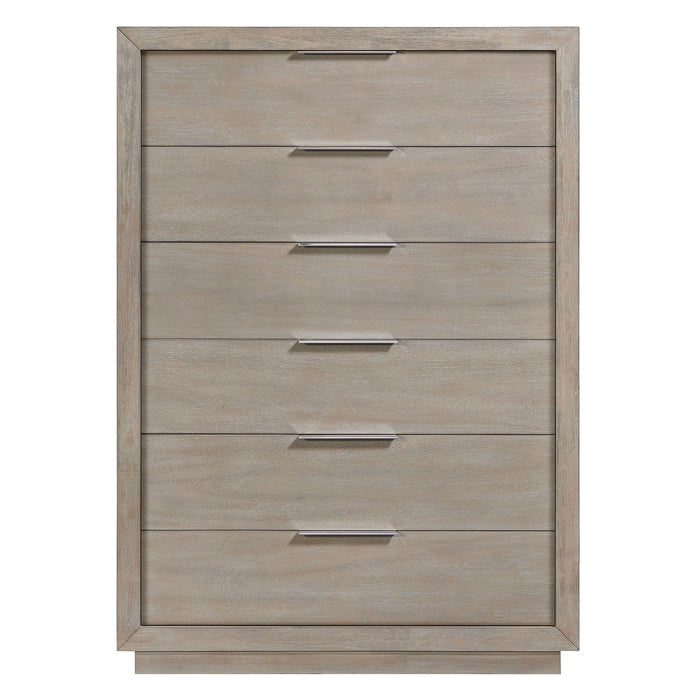Arcadia - 6-Drawer Chest - Gray - Stylish Home Furniture