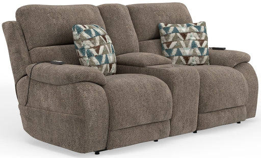 Joya - Power Headrest Power Lay Flat Reclining Console Loveseat With CR3 Heat/Massage/Lumbar/ZG - Stylish Home Furniture