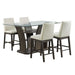 Dapper - Rectangular Counter Dining 5 Piece Set (Table And Four Chairs) - Walnut - Stylish Home Furniture