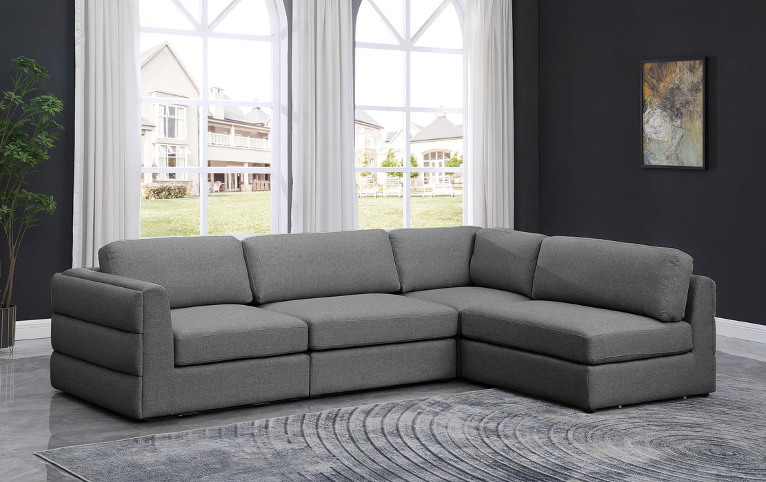 Beckham - Modular Sectional 4 Piece - Gray - Fabric