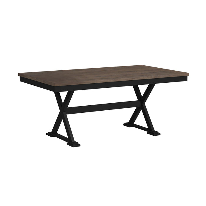 Tulane - 6 Piece Dining Set With Table, 4 Chairs, And Bench - Oak And Black - Stylish Home Furniture