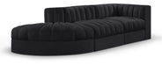 Rummi - Velvet Performance Fabric Upholstered 3 Piece Modular Sectional - Stylish Home Furniture