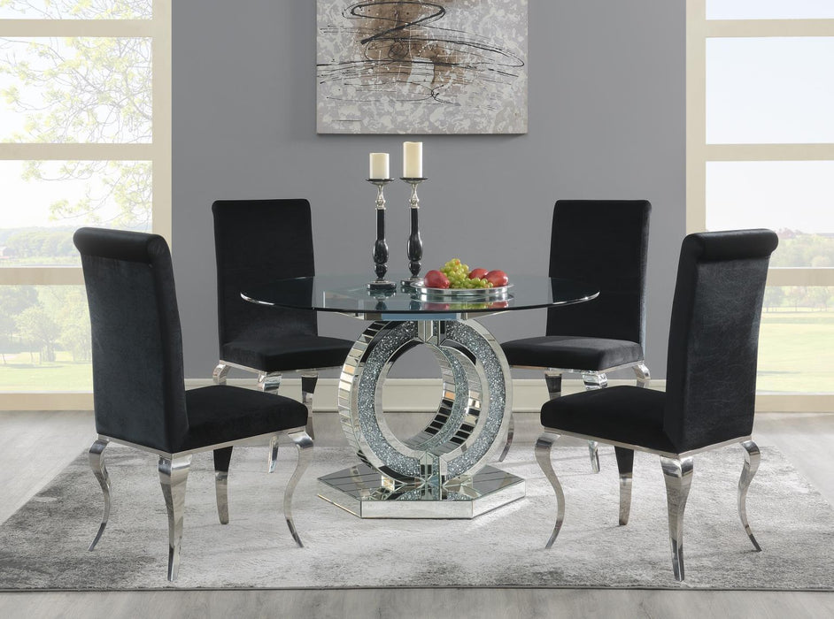 G-104 - Glamour Dining Table - Pearl Silver