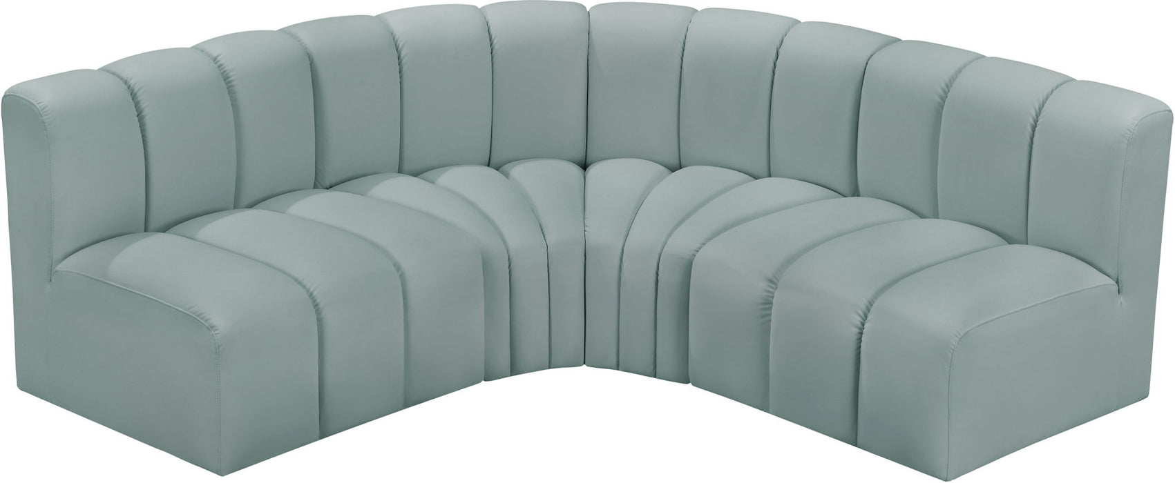 Arc - Faux Leather 4 Piece Corner Modular Sofa