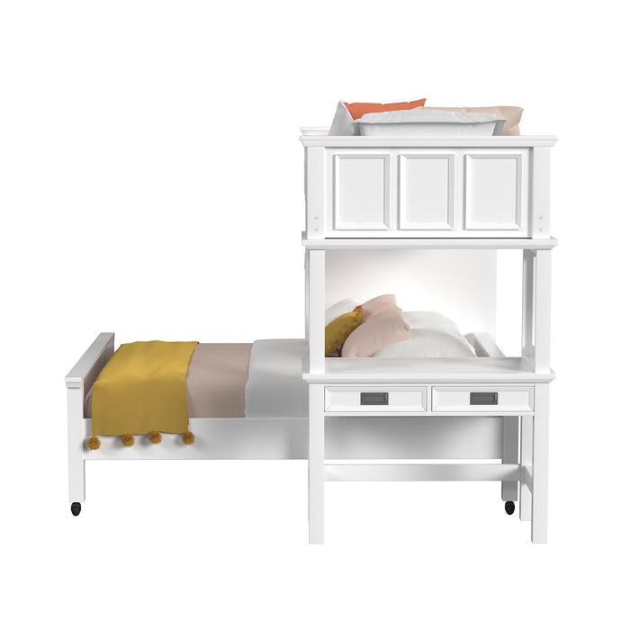 Hampton Kids - Loft With Staircase And Desk With Speaker Bedroom Set