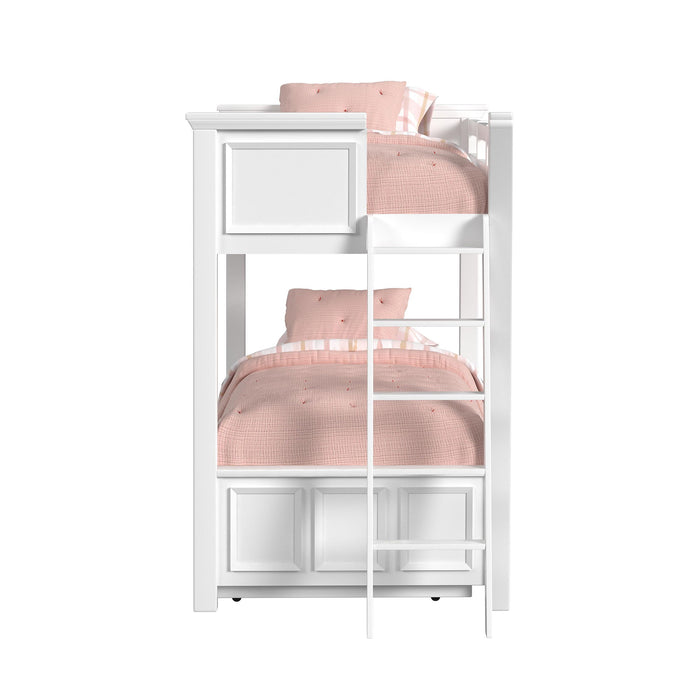 Hampton Kids - Bunk With Ladder And Trundle - Stylish Home Furniture